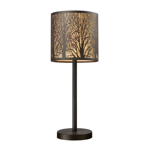 [AUTUMN04TL] Table Lamp ES Aged Bronze Surface Mounted Round OD200mm Laser Cut