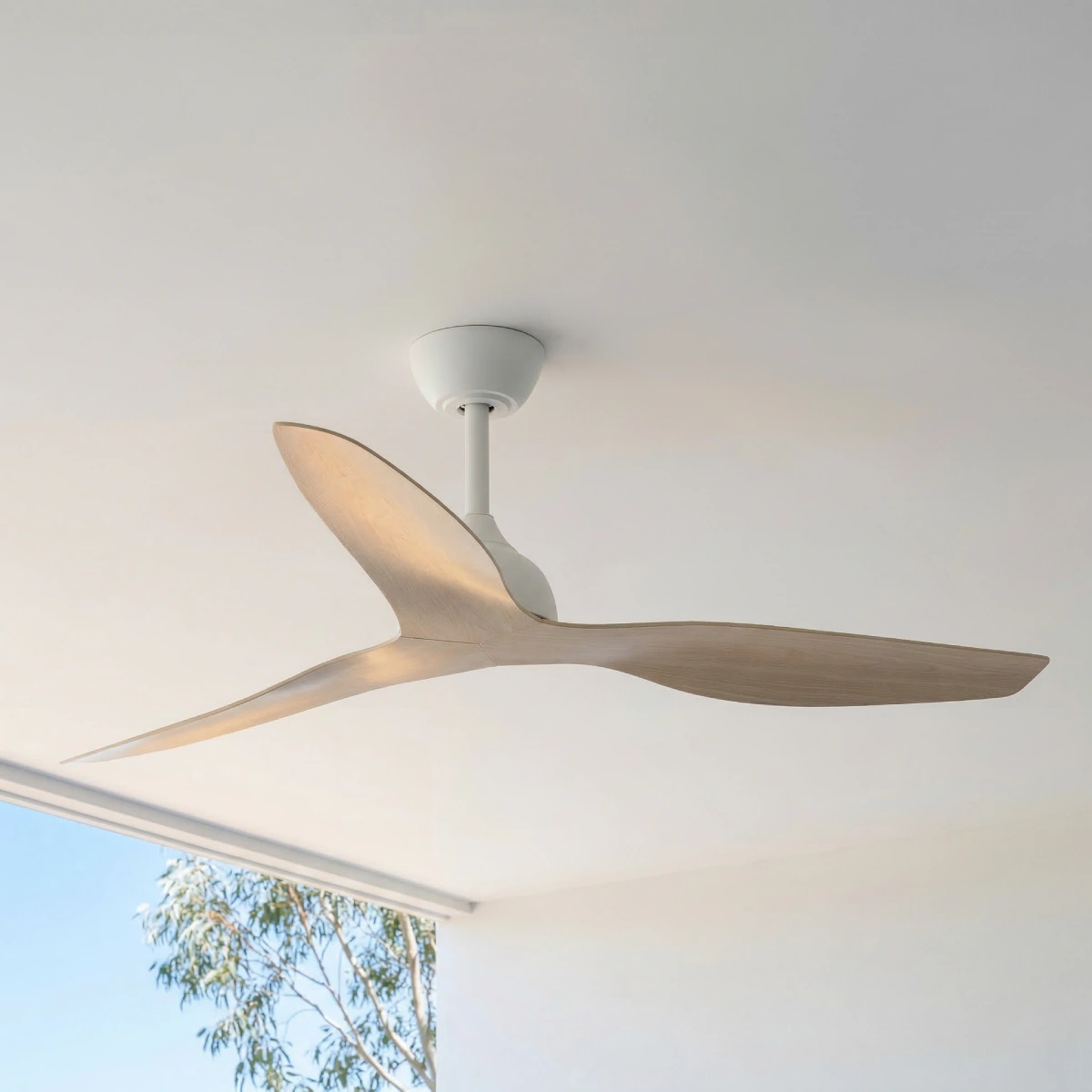 fanco-eco-style-dc-52-inches-white-beechwood-no-light-outdoor-ceiling-close-up-insitu.webp
