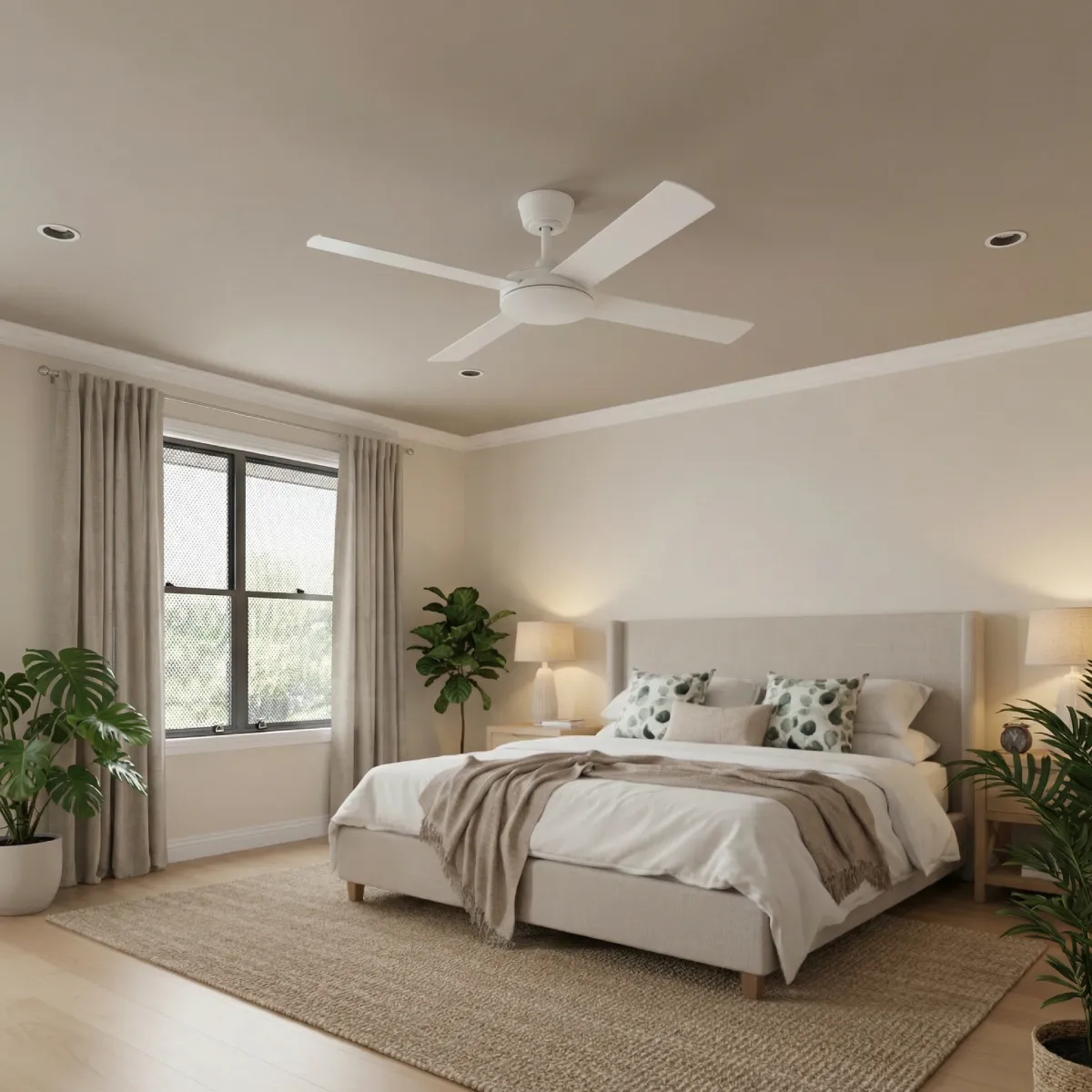 fanco-eco-silent-pro-48-inch-white-no-light-in-bedroom-angled-insitu.webp