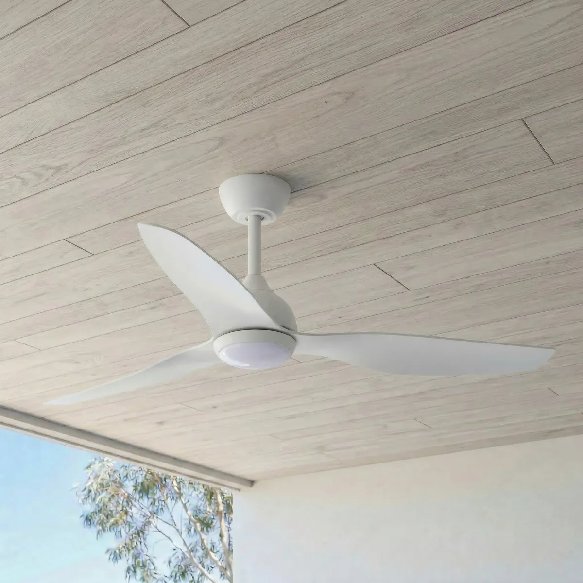 fanco-eco-style-dc-52-inches-white-with-light-outdoor-ceiling-close-up-insitu.webp
