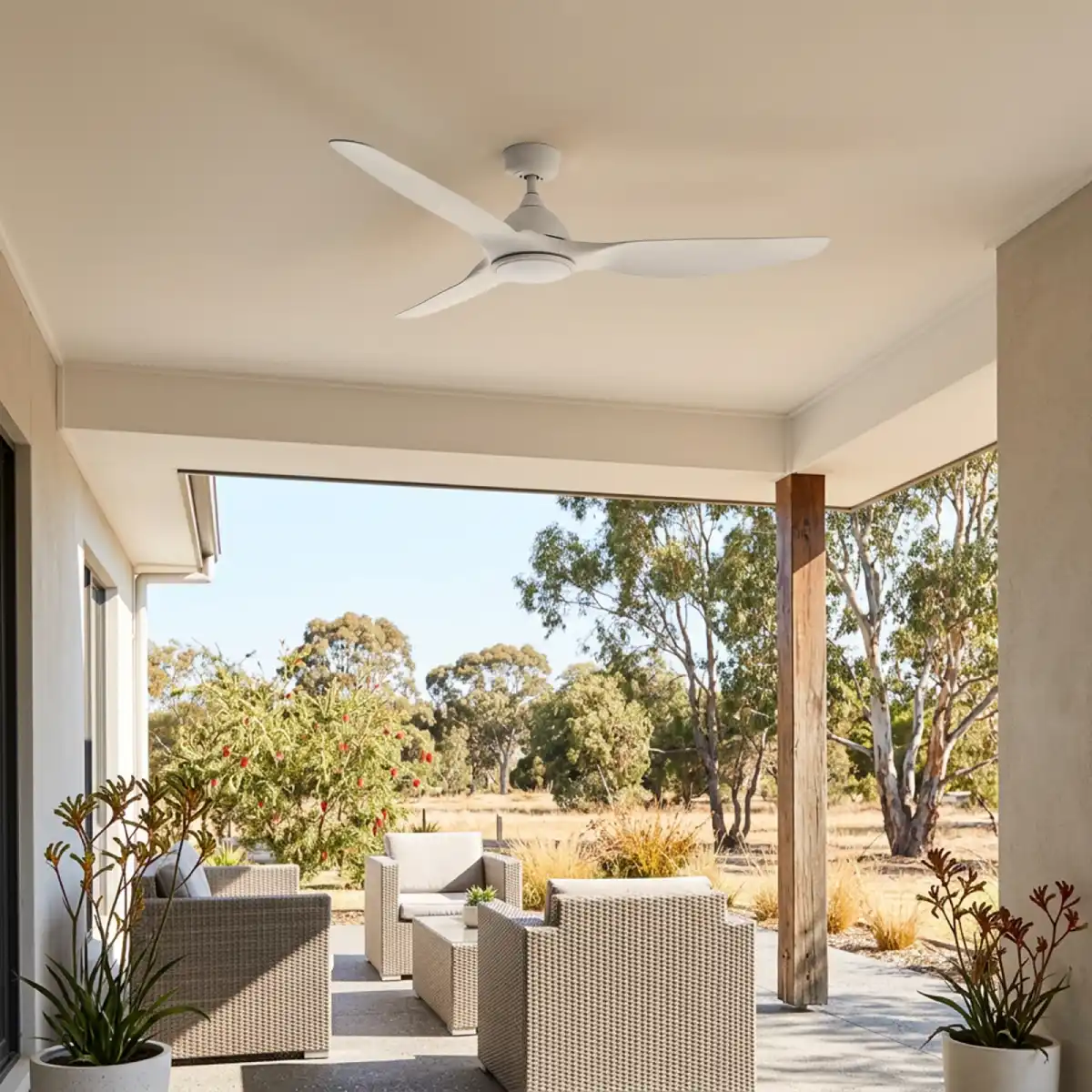 fanco-horizon-dc-64-inch-ceiling-fan-with-light-white-outdoor-insitu.webp