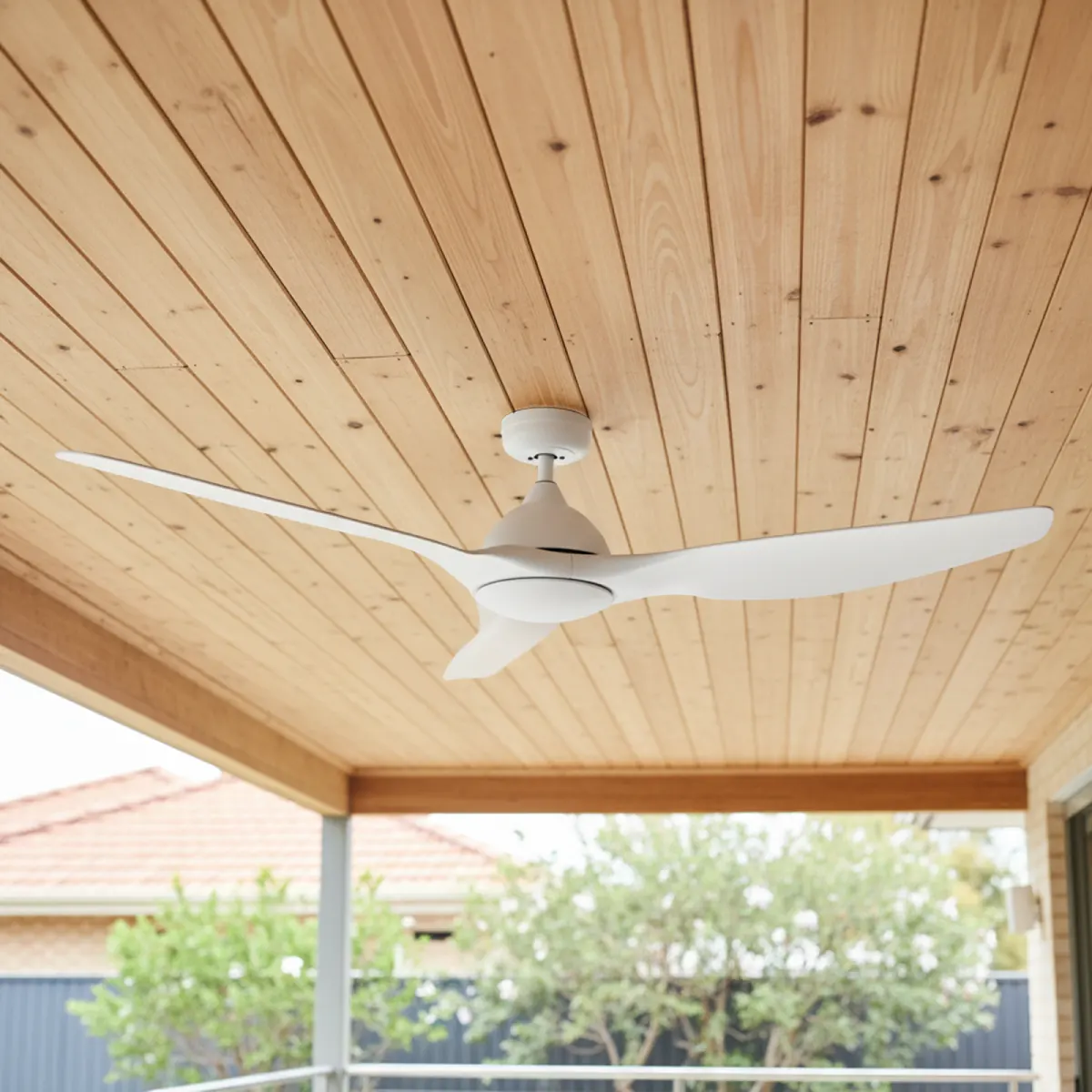 fanco-horizon-dc-64-inch-white-no-light-installed-in-wood-paneled-ceiling.webp