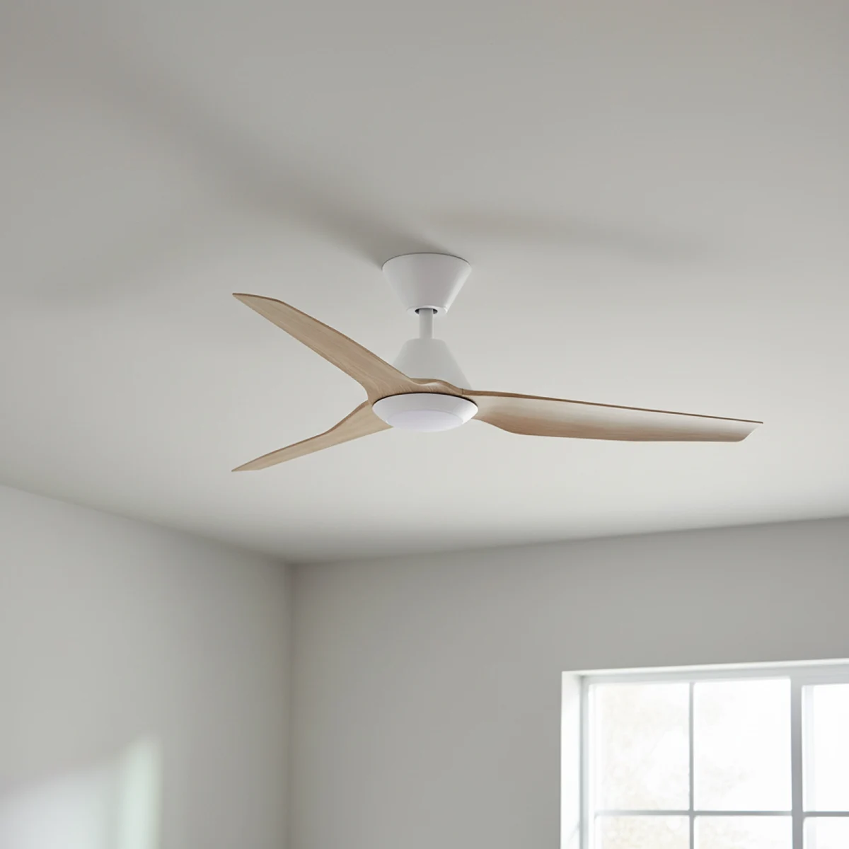fanco-infinity-id-v3-dc-48-inch-white-with-beechwood-blades-cct-led-light-installed-in-white-ceiling.webp