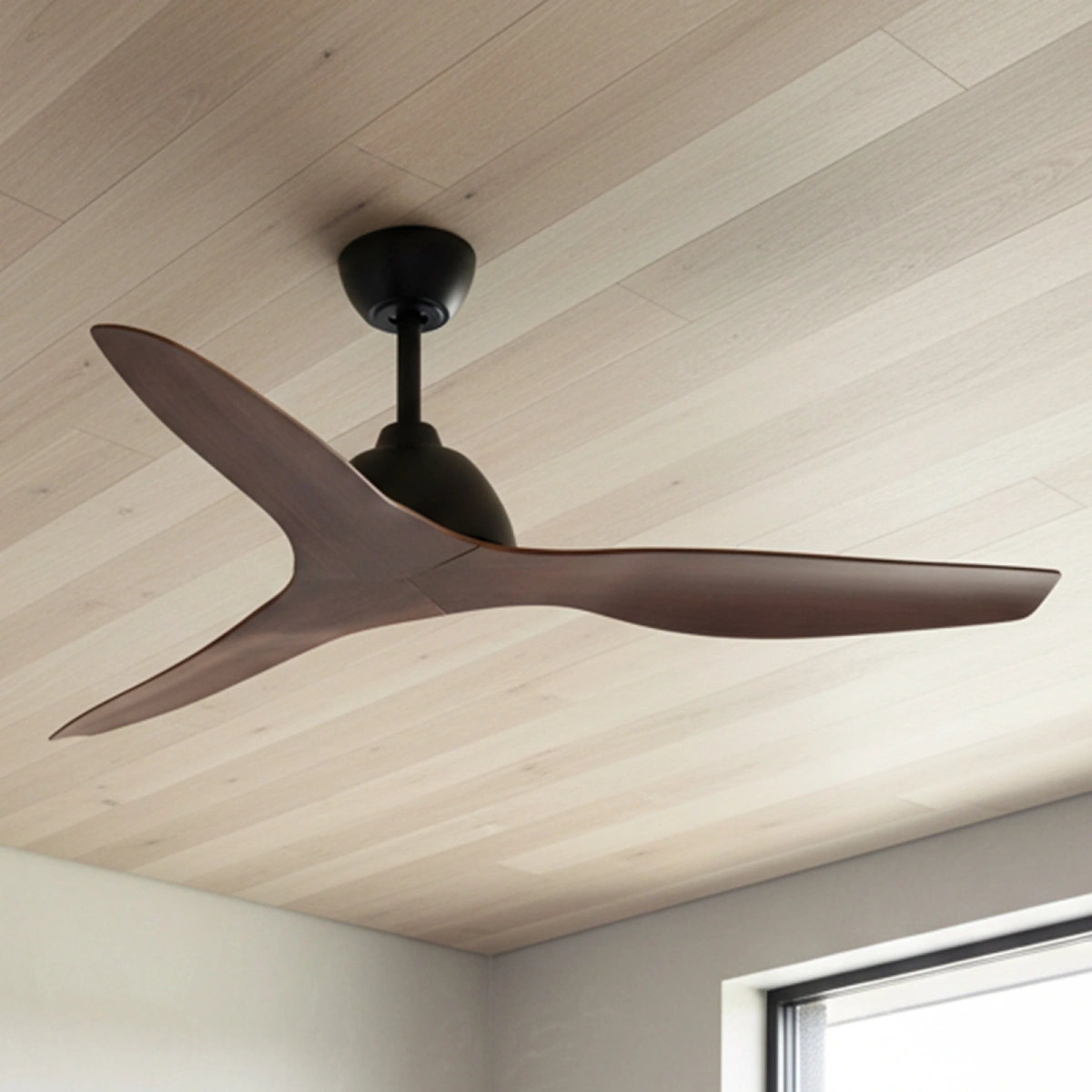 fanco-breeze-ac-52-inch-black-with-koa-blades-no-light-close-up.webp