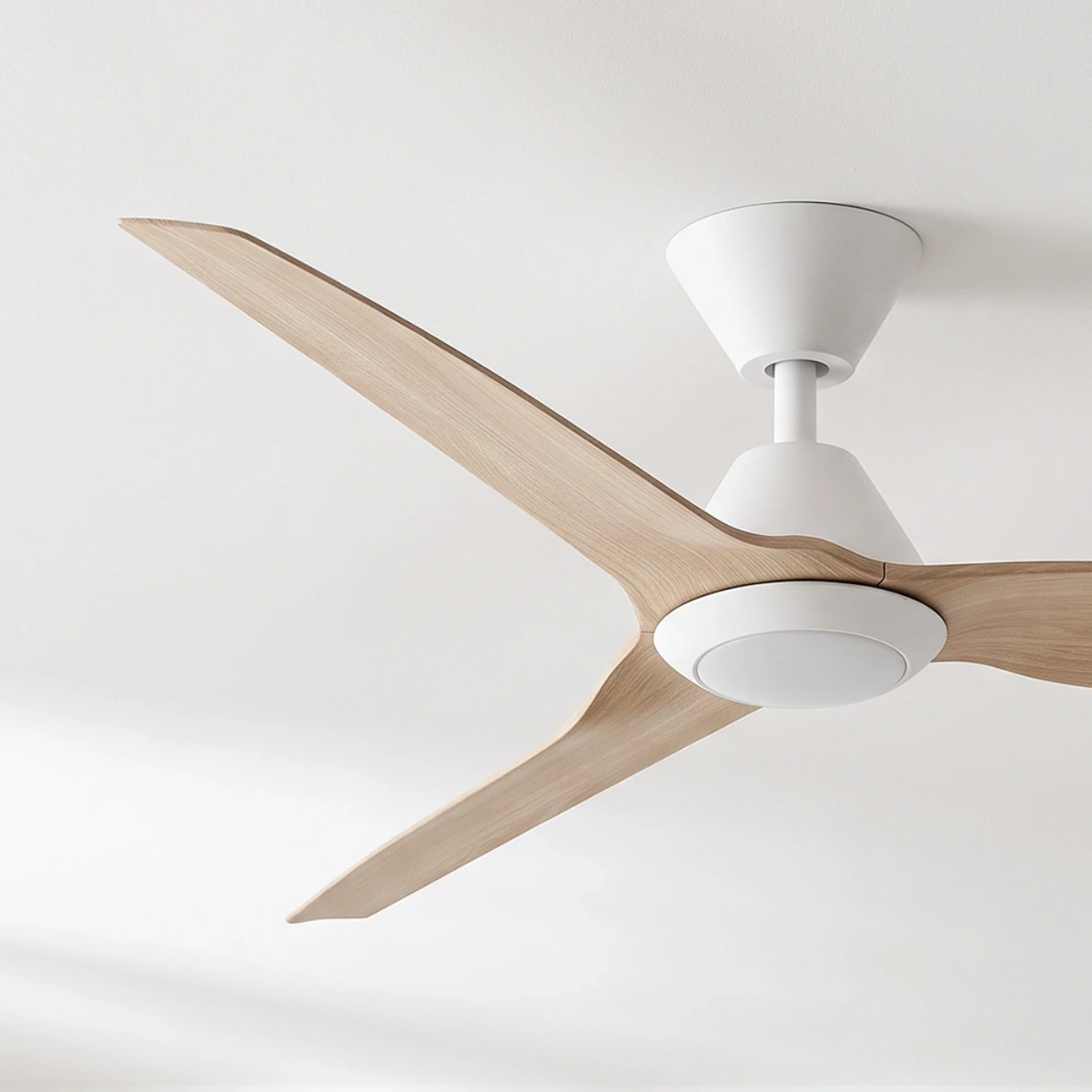 fanco-infinity-id-dc-54-inch-ceiling-fan-with-led-light-white-with-beechwood-timber-style-blades-angled-close-up-insitu.