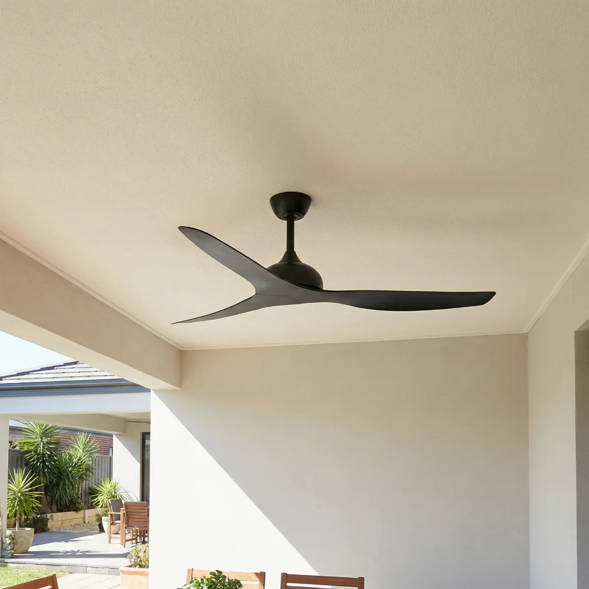 fanco-eco-style-dc-60-inches-black-no-light-outdoor-installed-in-concrete-ceiling-close-up-insitu.webp