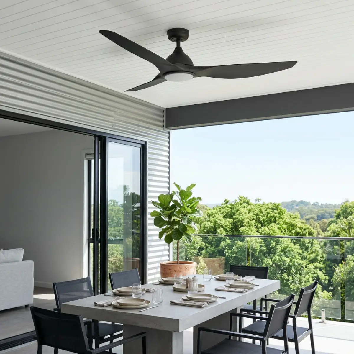 fanco-horizon-dc-64-inch-ceiling-fan-black-with-led-light-outdoor-wide-insitu.webp