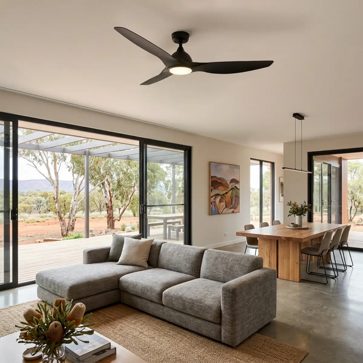 fanco-horizon-dc-64-inch-ceiling-fan-black-with-led-light-indoor-wide-insitu.webp