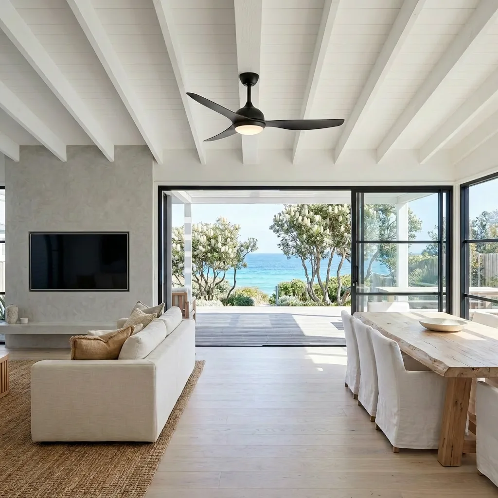 fanco-eco-style-dc-60-inches-black-with-light-living-space-with-outdoor-view-insitu.webp