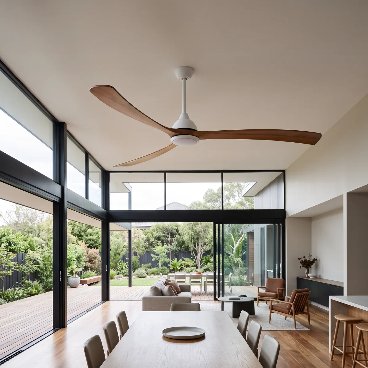 fanco-sanctuary-dc-ceiling-fan-86-inch-white-with-teak-blades-with-light-living-room.webp