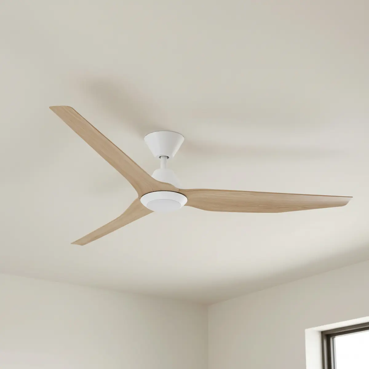 fanco-infinity-id-v3-smart-dc-60-inch-white-with-beechwood-blades-with-cct-led-light-installed-in-ceiling.webp