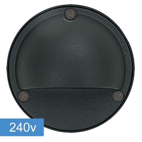 Bolton Step Light with Eyelid - 240v - Black