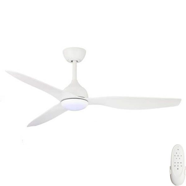 [CFFCTY3LWH] Eco Style DC Ceiling Fan by Fanco with LED Light – White 52″