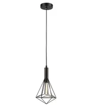[BLACKBAND6] PENDANT ES Blk LGE DIAMOND CAGE OD250mm