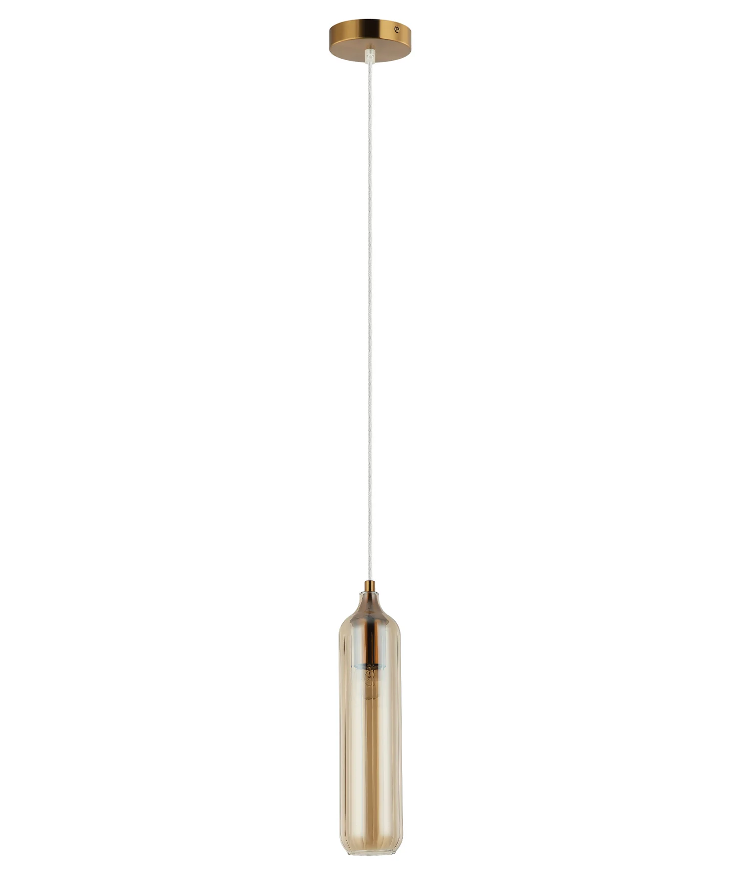 [MANGA4] PENDANT ES Amber Glass CYLINDER OD80mm