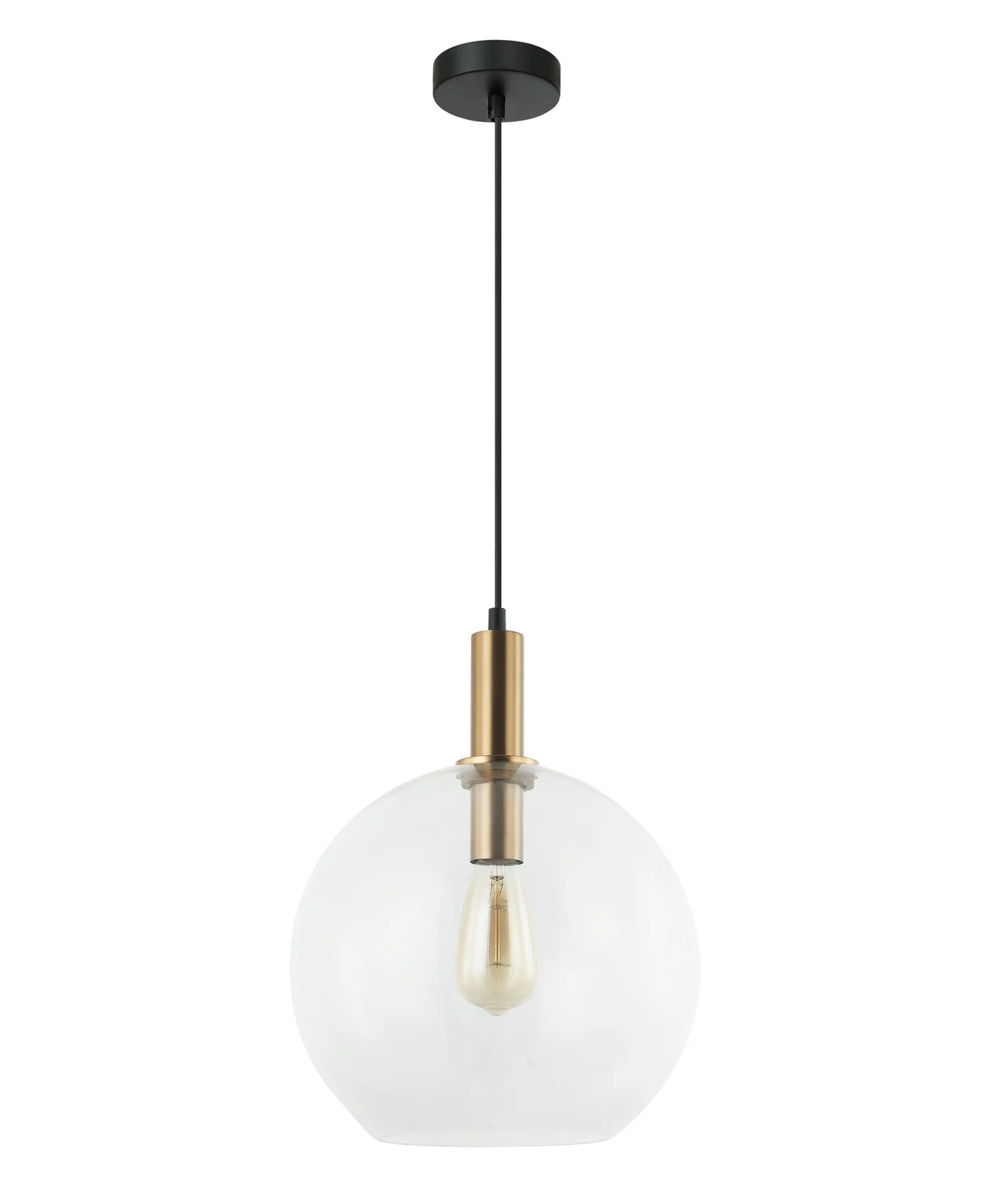 [PATERA1] PENDANT ES 40W Clear Wine Glass Extn Bronze Highlight