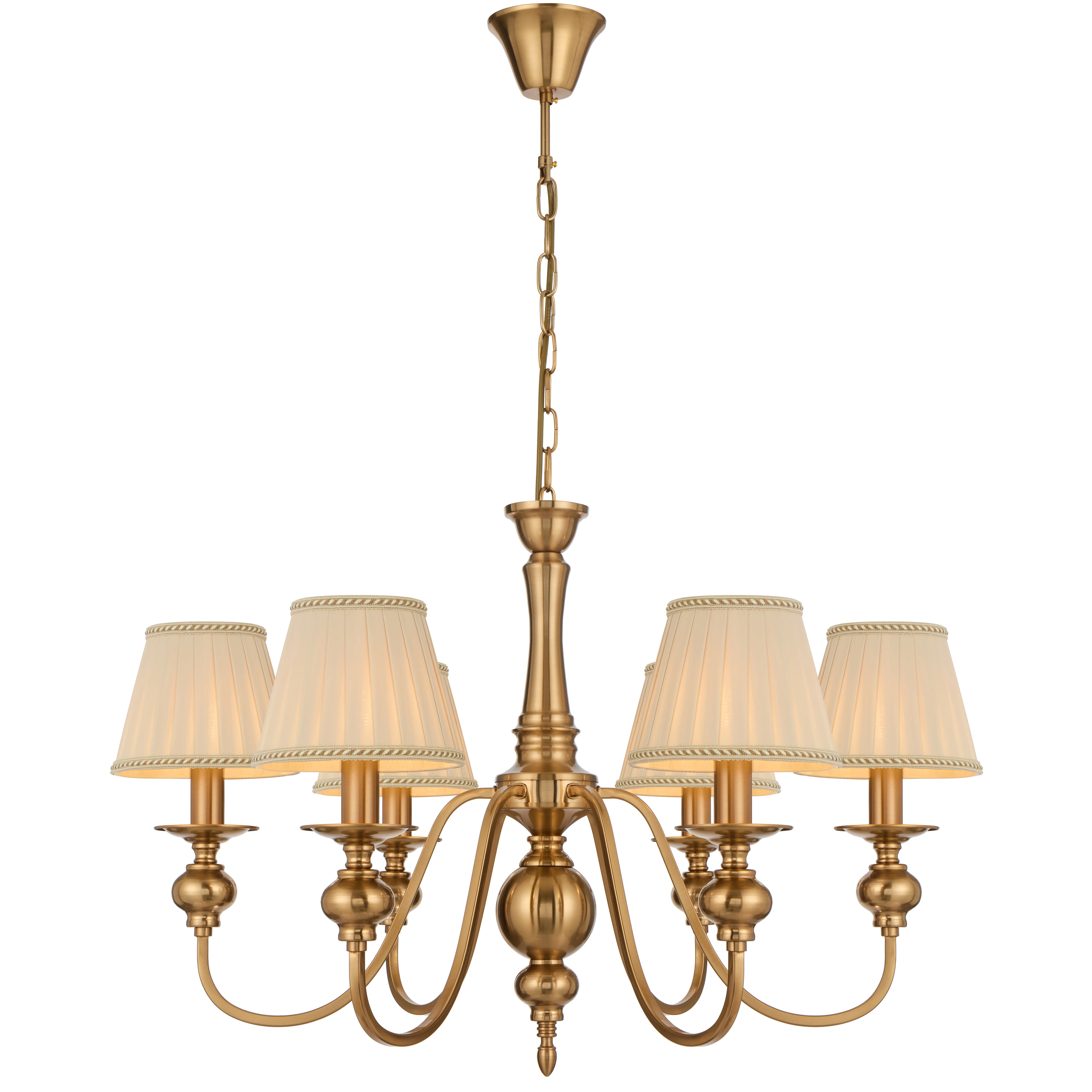 [SIEDEL PE06SH-CP] SIEDEL 6 LIGHT PENDANT W/SHADE