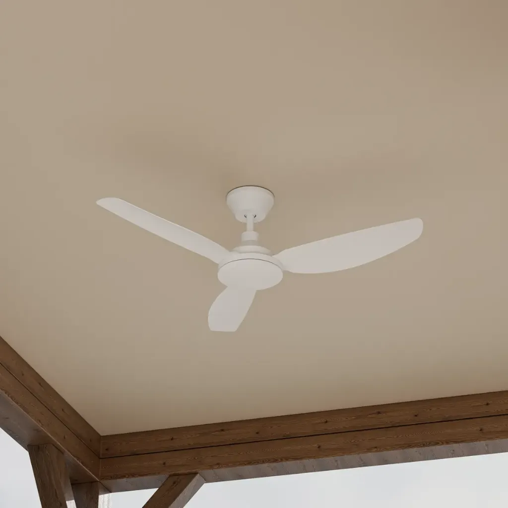Calibo Clayfield 48" DC Ceiling Fan with LED Light and Remote - White Model : CLA-348-WH-L