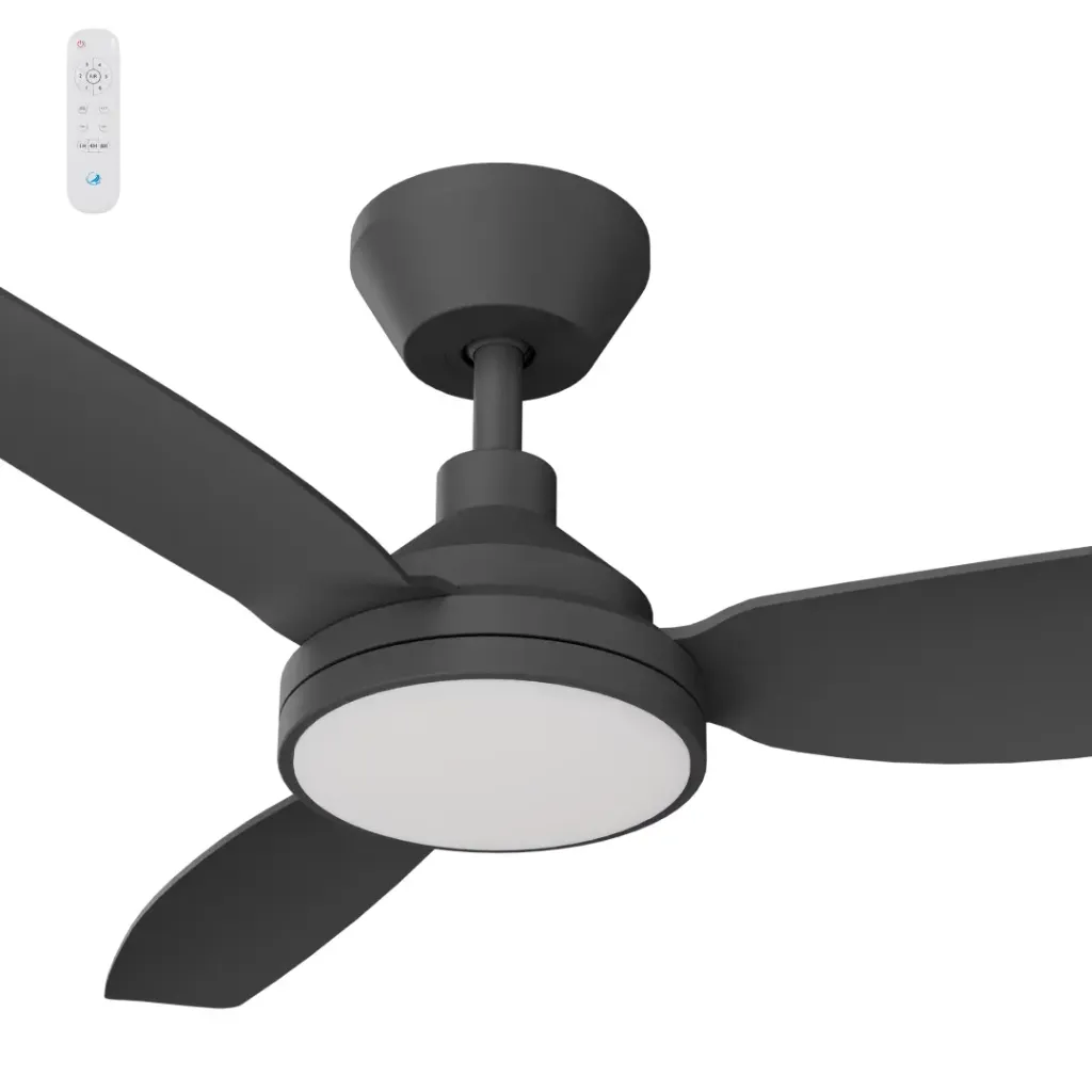 [CLA-348-BK-L] Clayfield DC 48" (1220mm) Black 18w LED  - All ABS, Quick Connect Blade system.