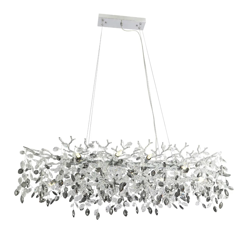 [MOLENA PE10RE-CH] MOLENA 10 LT RECTA PENDANT 10x 3wG9max L1000 W420 H460 cab 2M (CHROME)