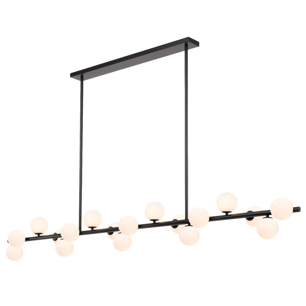 [MORAN PE18-AGOP] MORAN 18 LTS PENDANT 18x6wG9mx L2000 W243 H245 ROD:2x6001x300 (OPAL MATT GLASS)