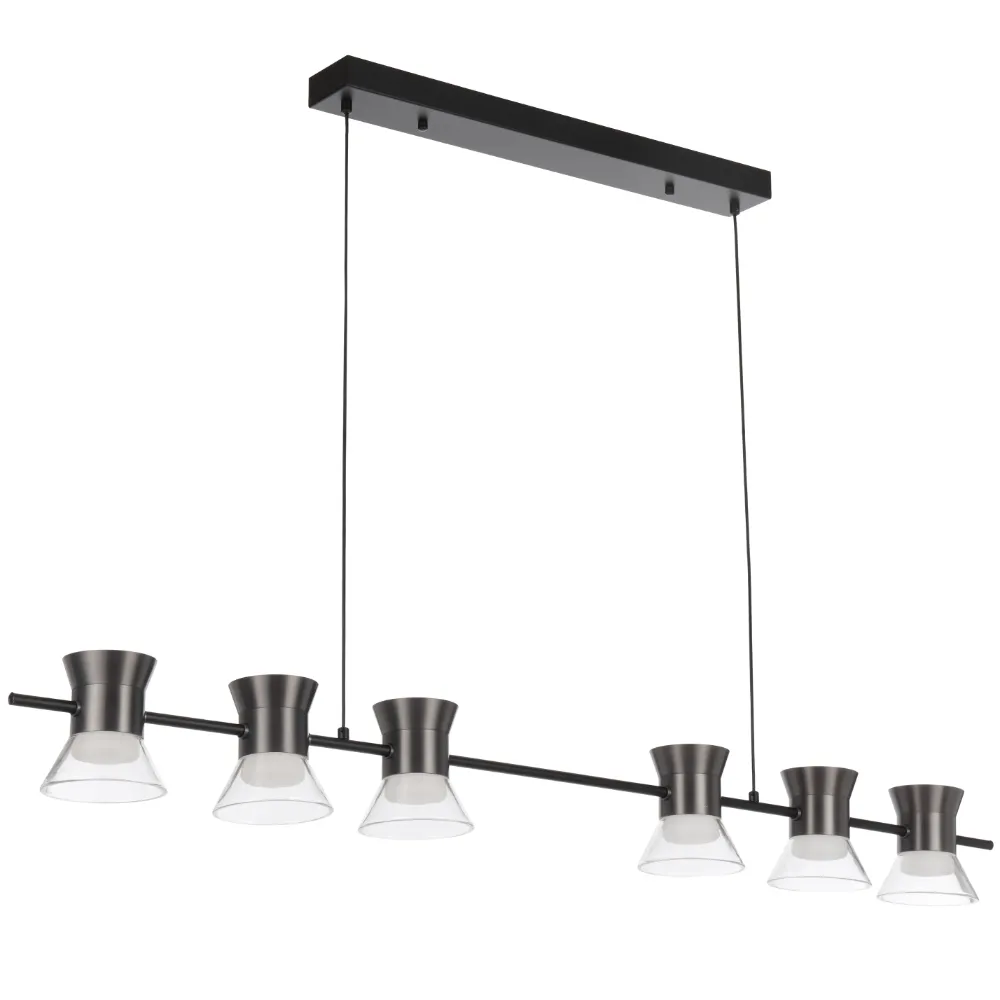TIPICO 6 LTS PENDANT 6x6wLED L:1300 W:120 H:130 3000K NON-D cab 2M