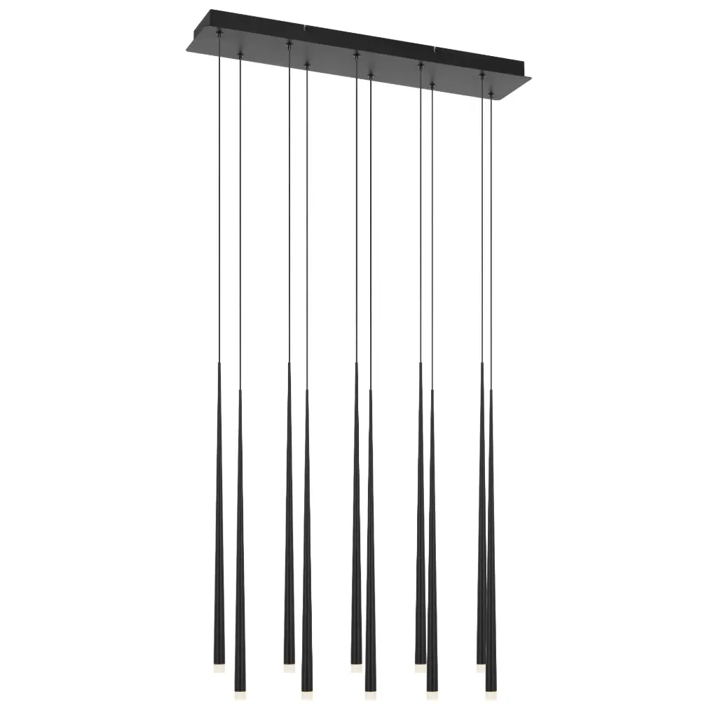 [TRINA PE10B-BK] TRINA 10LT BAR PENDANT 22wLED 3000K 880Lm CAB.3M NON-DIM PLUG L750 W160 H565
