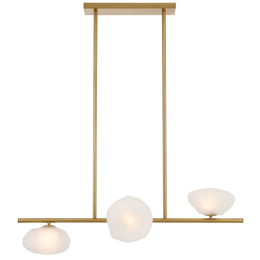 ZECCA 3 HORIZONTAL LTS PENDANT 3x6wG9max GLASS D200