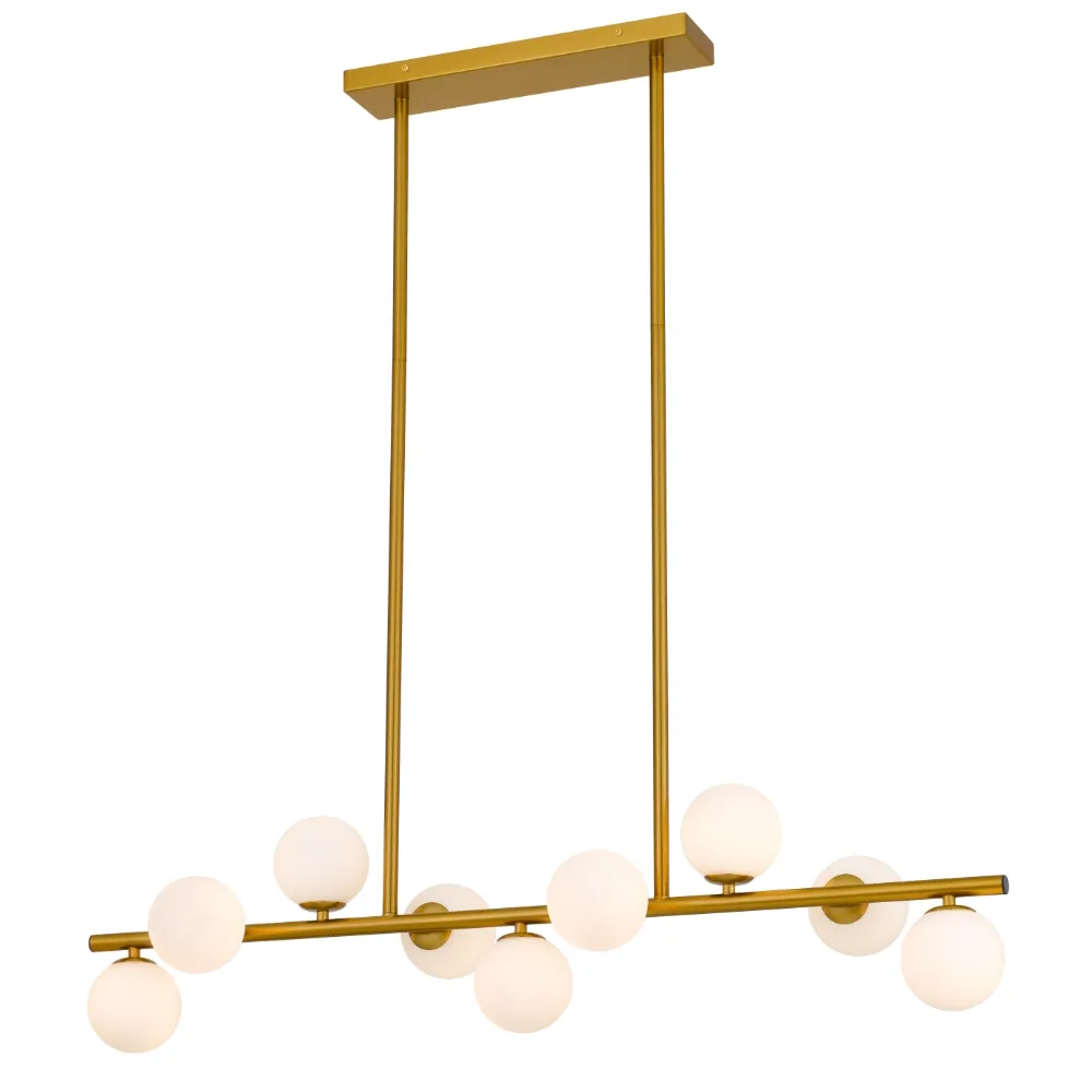 MORAN 9 LTS PENDANT 9x6wG9max L1000 D236 ROD:2x600 1x300 (ANTIQUE GOLD)
