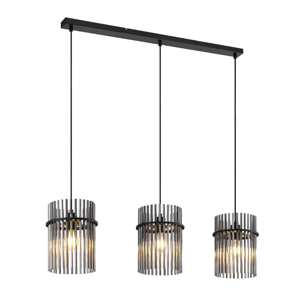 QUILO 3LTS BAR PENDANT 3x25wE27max L1100 W200 H260 cab 2m