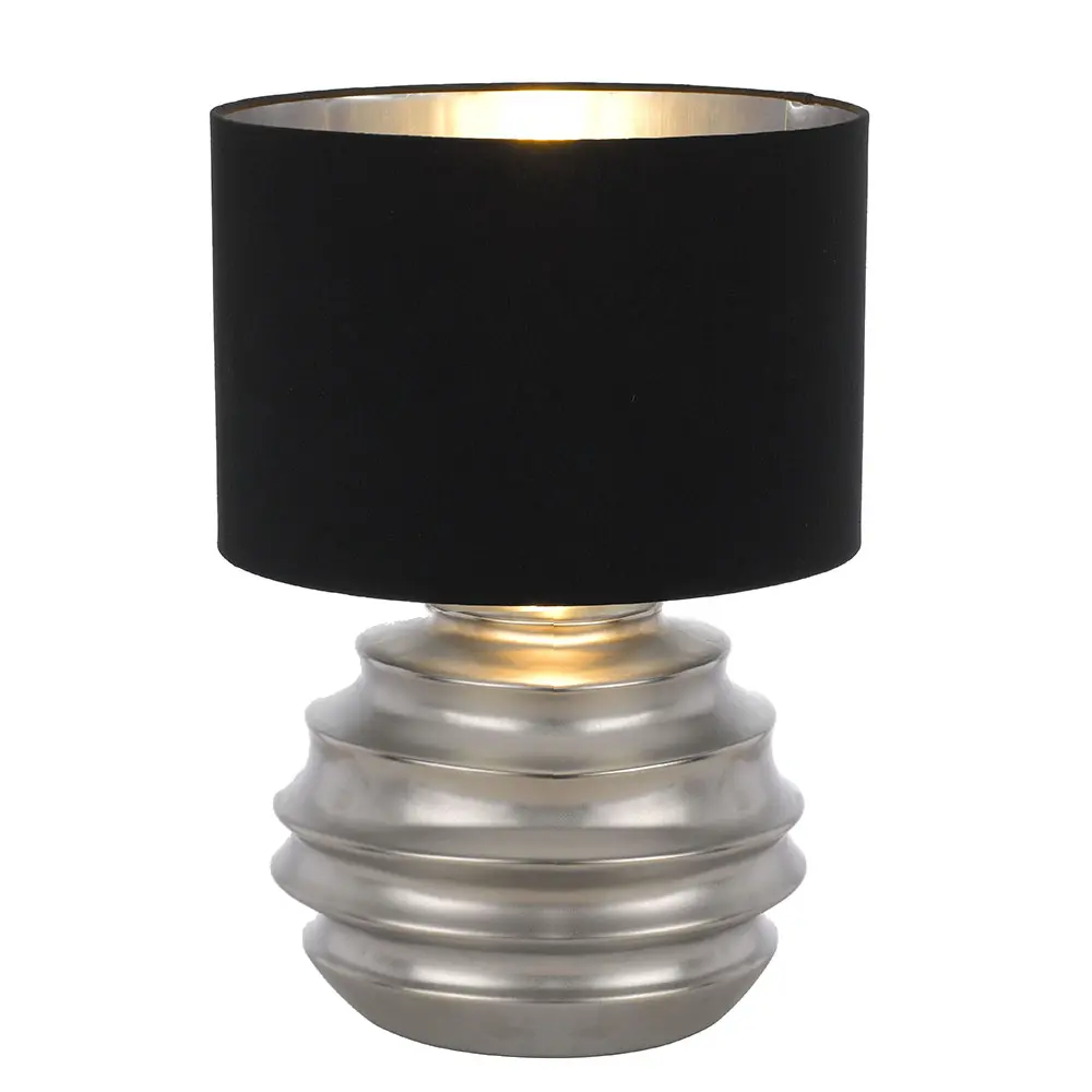 [ARAS TL-SLBK] ARAS CERAMIC TABLE LAMP (Silver)