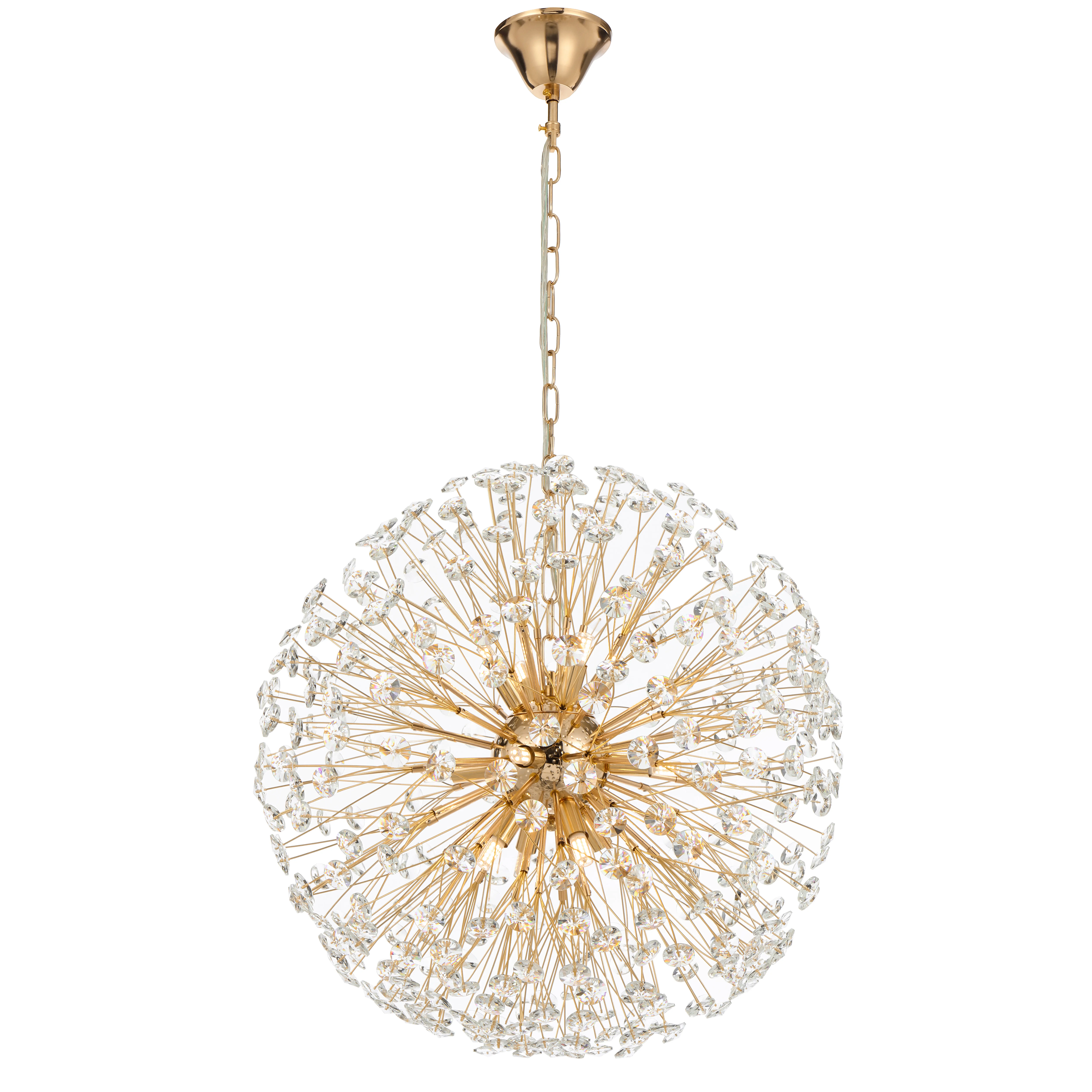 [LERIDA PE12-GD] LERIDA 12 LIGHT ROUND PENDANT (Gold)