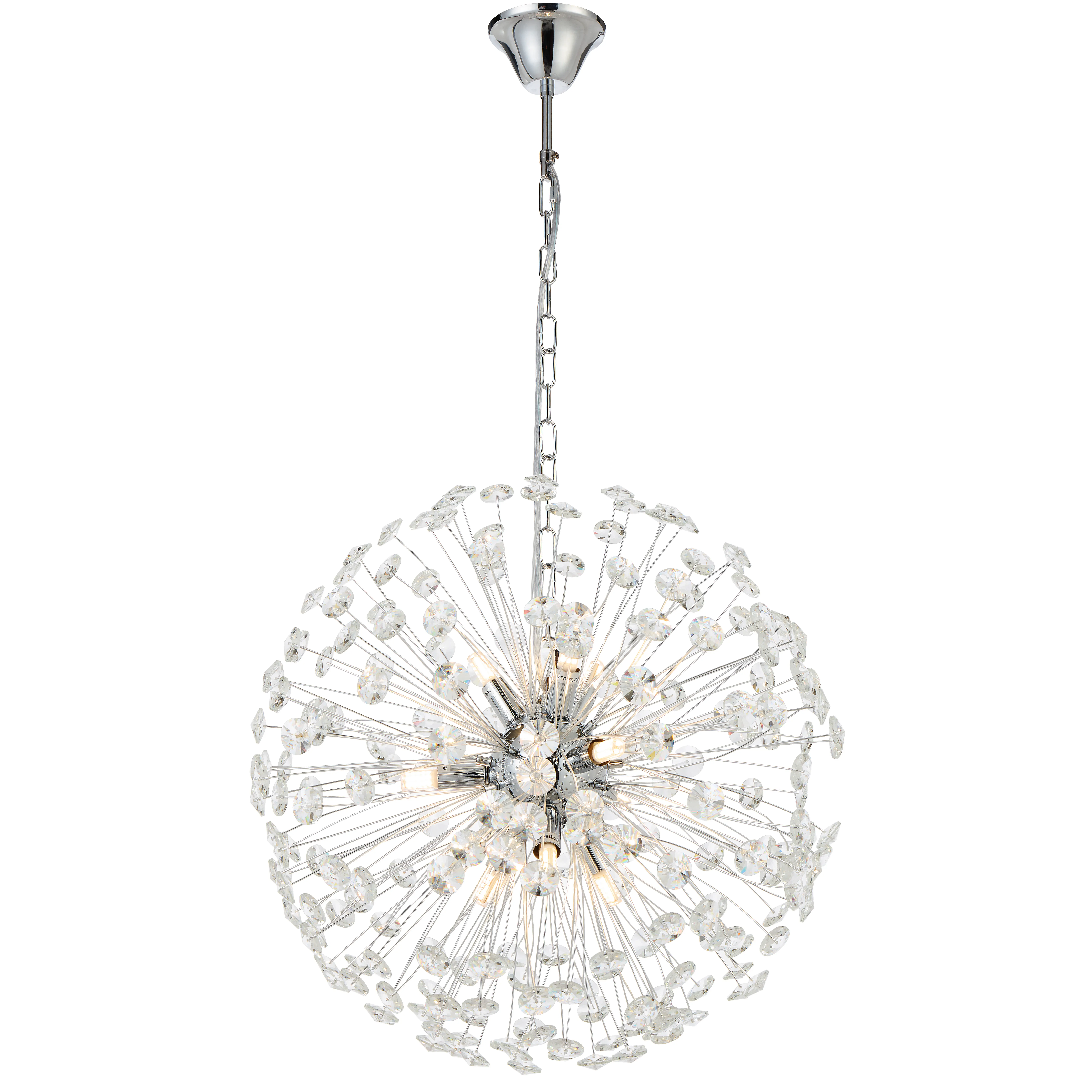 [LERIDA PE9-CH] LERIDA 9 LIGHT ROUND PENDANT (Chrome)