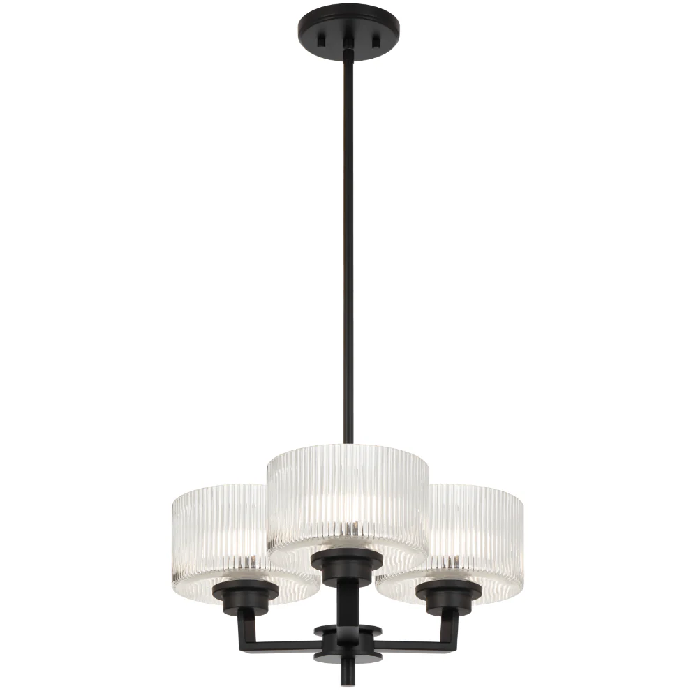 [MORENO2 PE3-BK] MORENO II 3 LIGHT PENDANT (Black)