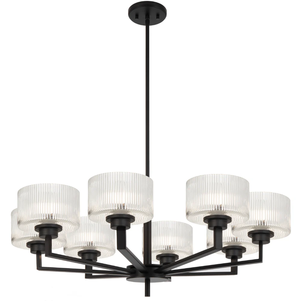 [MORENO2 PE8-BK] MORENO II 8 LIGHT PENDANT (Black)