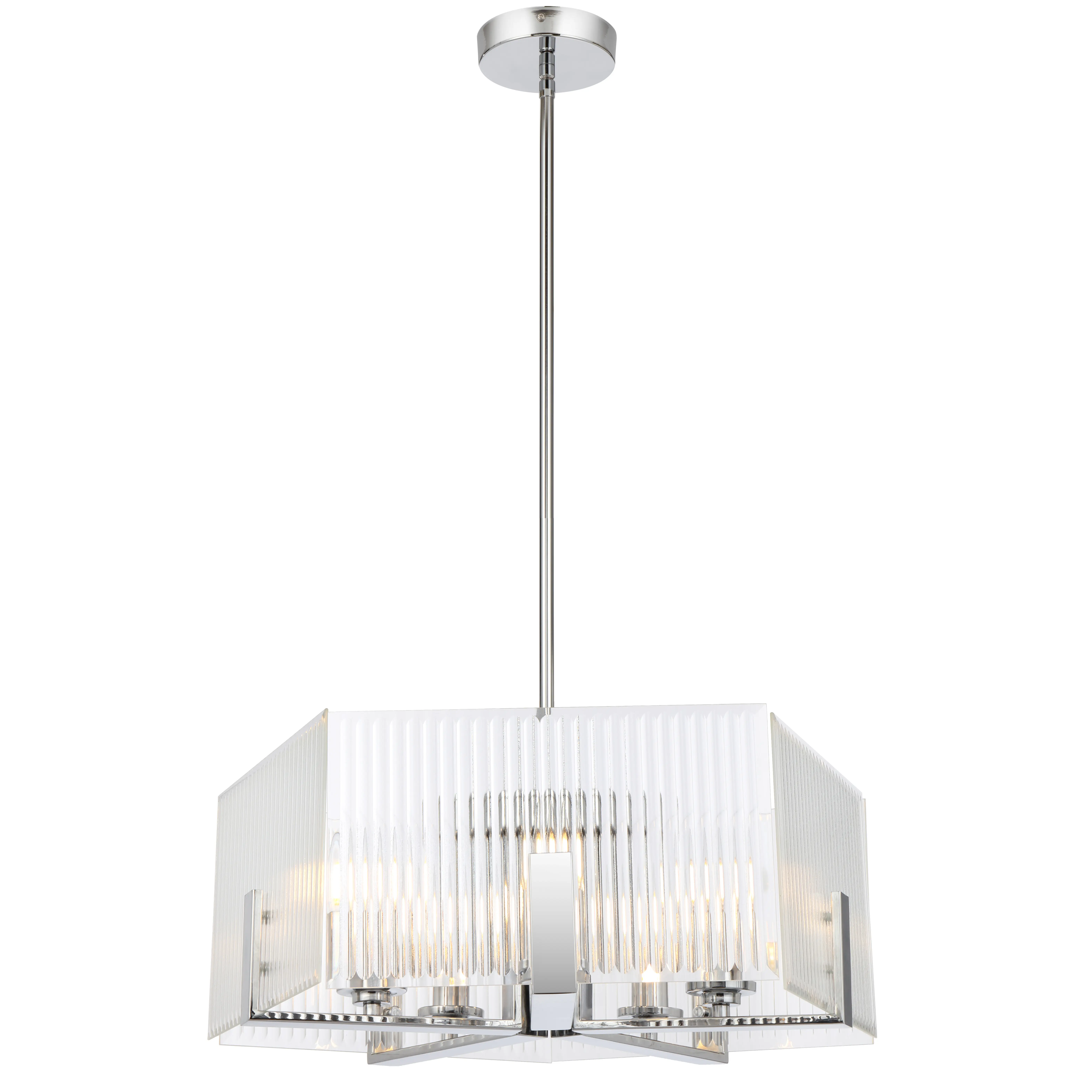 [PELION PE5-CH] PELION 5 LIGHT PENDANT (Chrome)