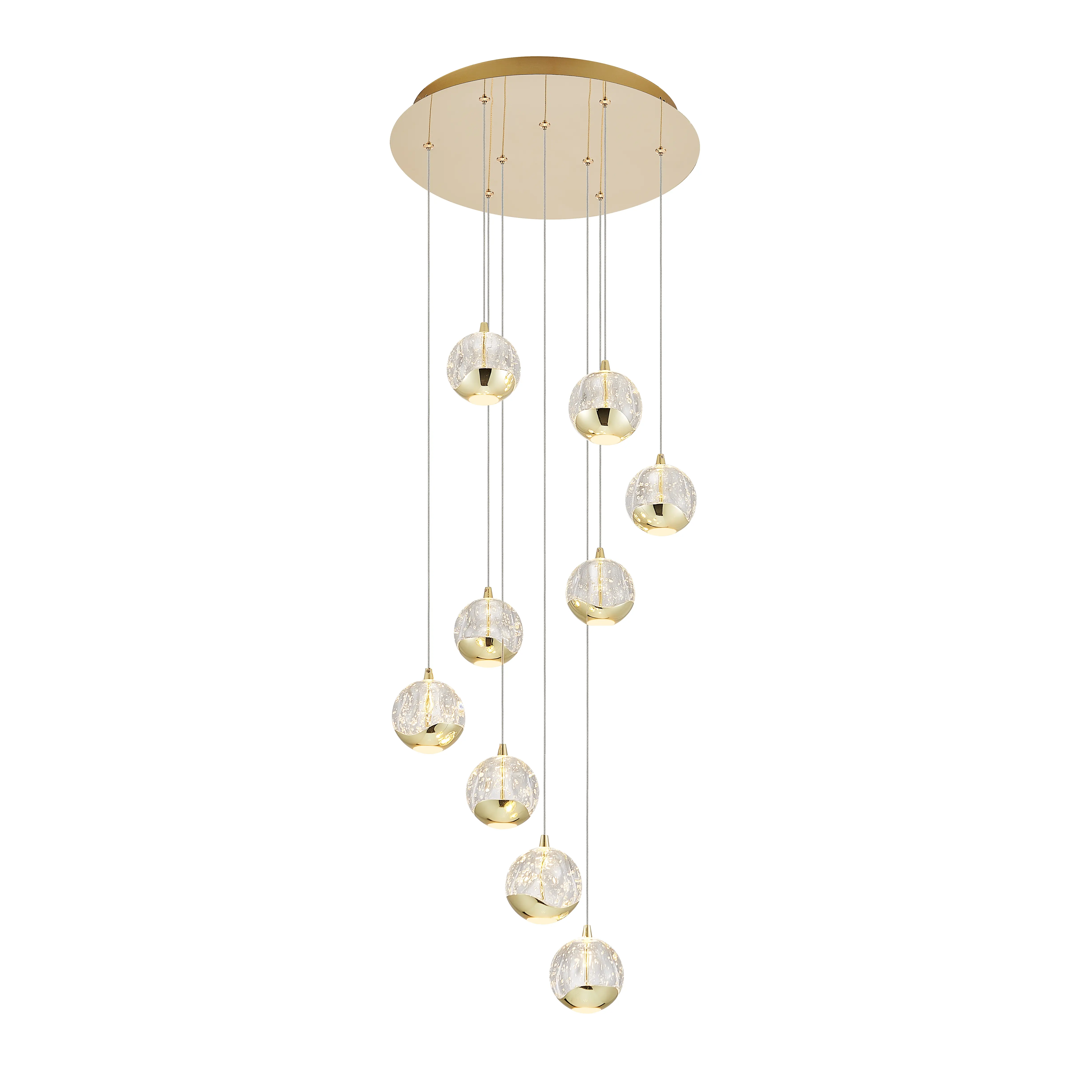 SEGOVIA 9 LIGHT PENDANT (Gold)