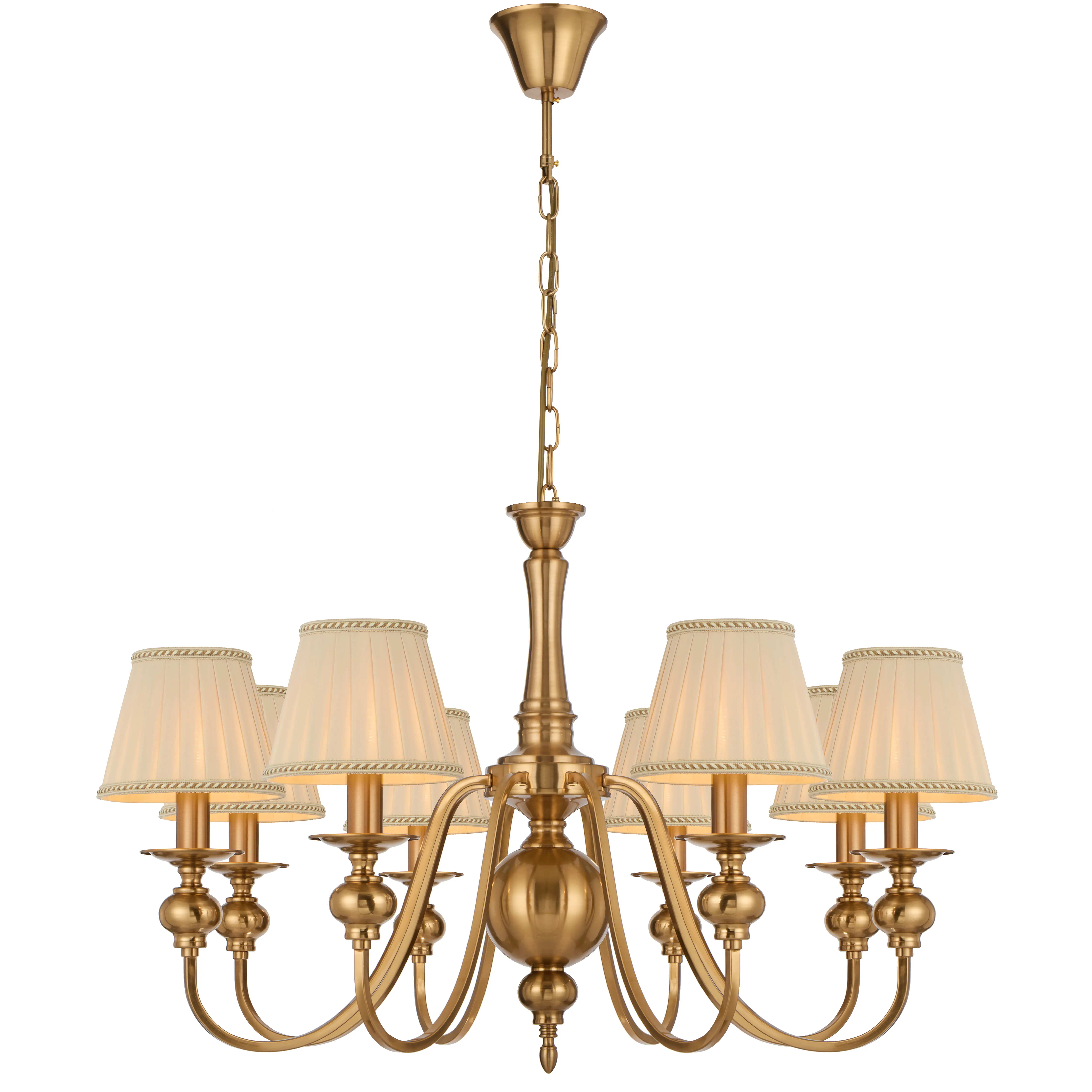 [SIEDEL PE08SH-CP] SIEDEL 8 LIGHT PENDANT W/SHADE