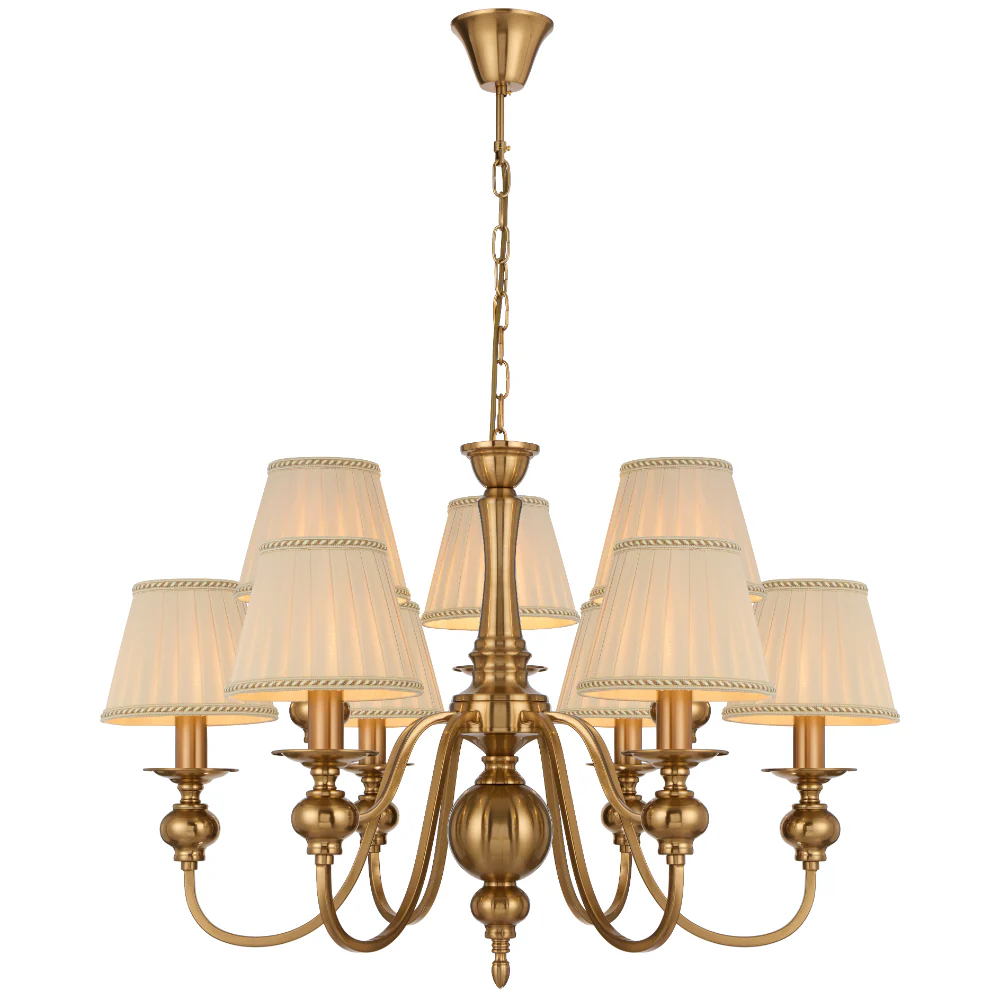 [SIEDEL PE09SH-CP] SIEDEL 9 LIGHT PENDANT W/SHADE