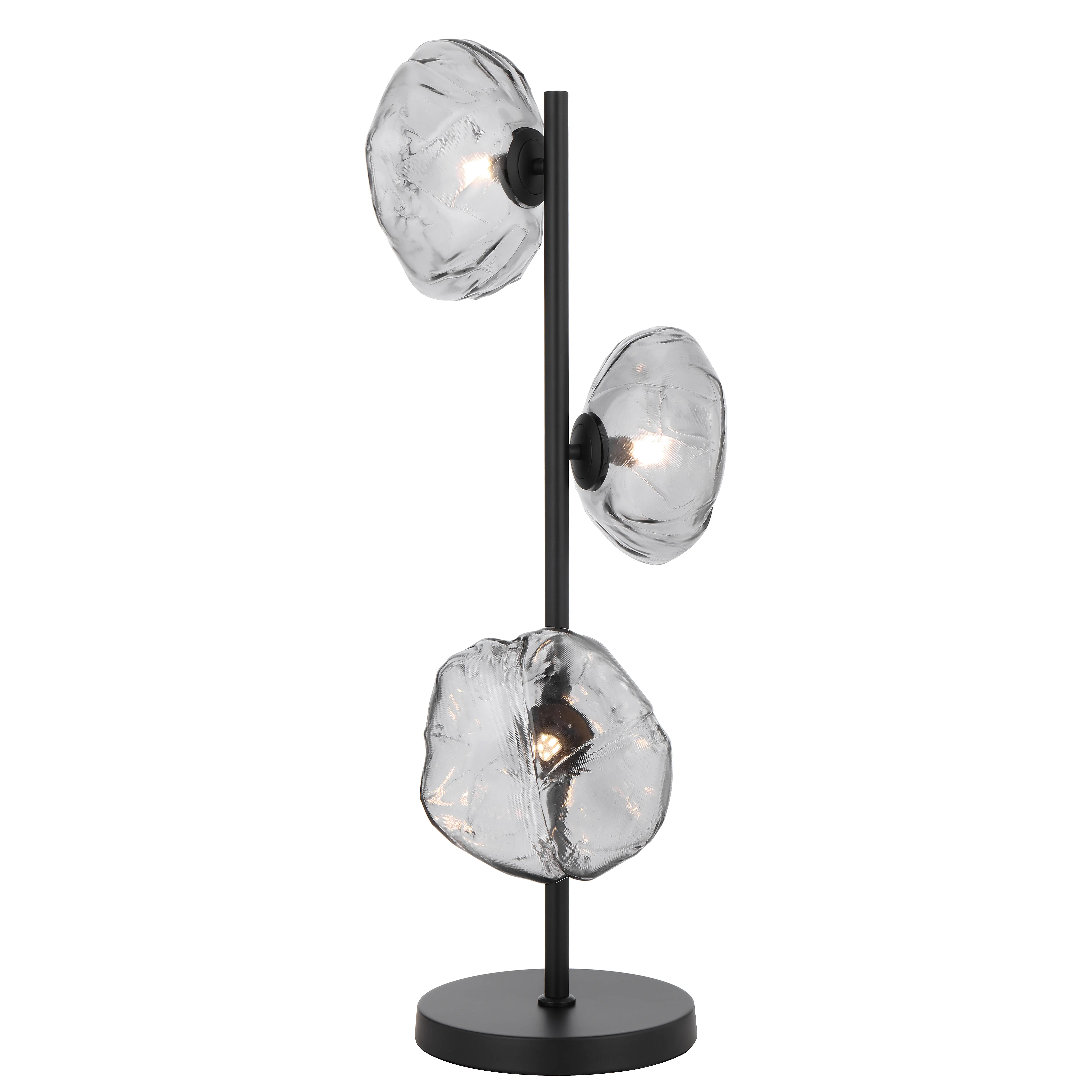 ZECCA 3 LIGHT TABLE LAMP (Black)