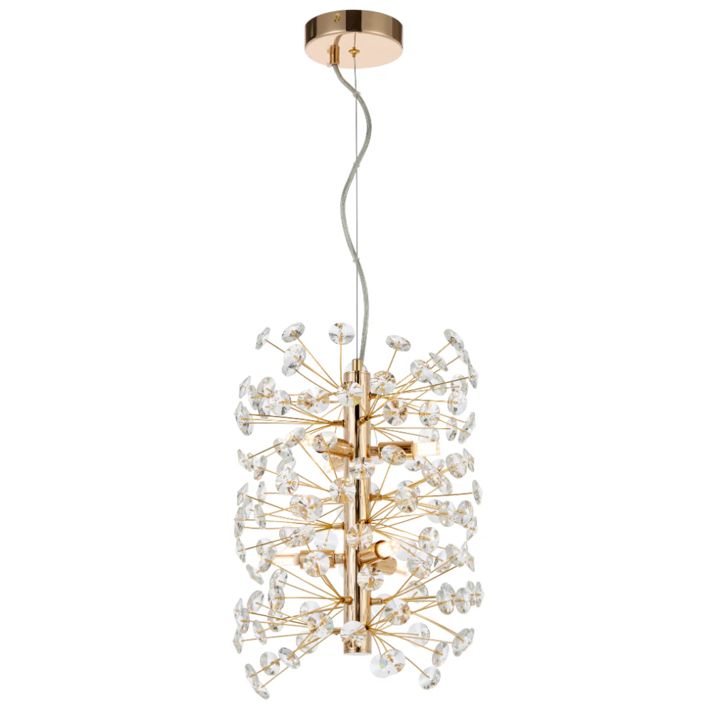[LERIDA PE6V-GD] LERIDA 6 LIGHT VERTICAL PENDANT (Gold)