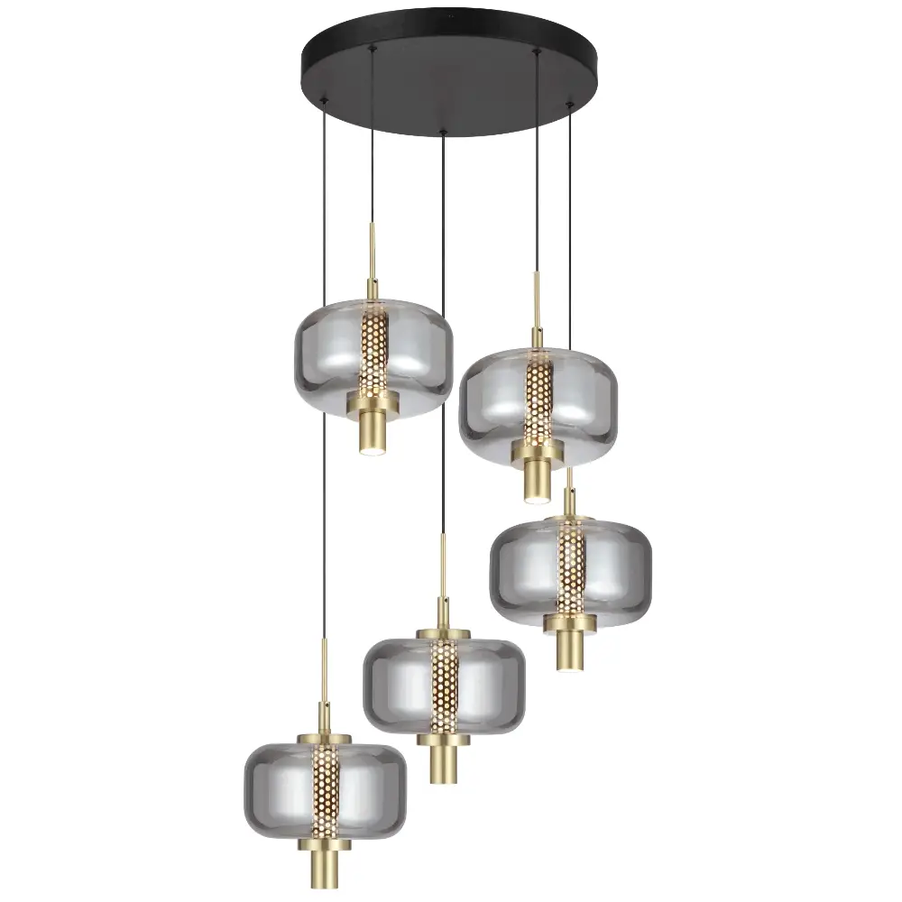 [VOLEN PE5-BKSM] VOLEN 5 LIGHT PENDANT