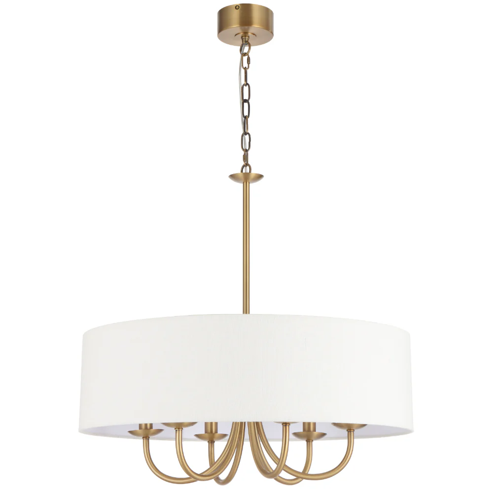[SHIRON PE6-BRSIV] SHIRON 6 LIGHT PENDANT (Brass)