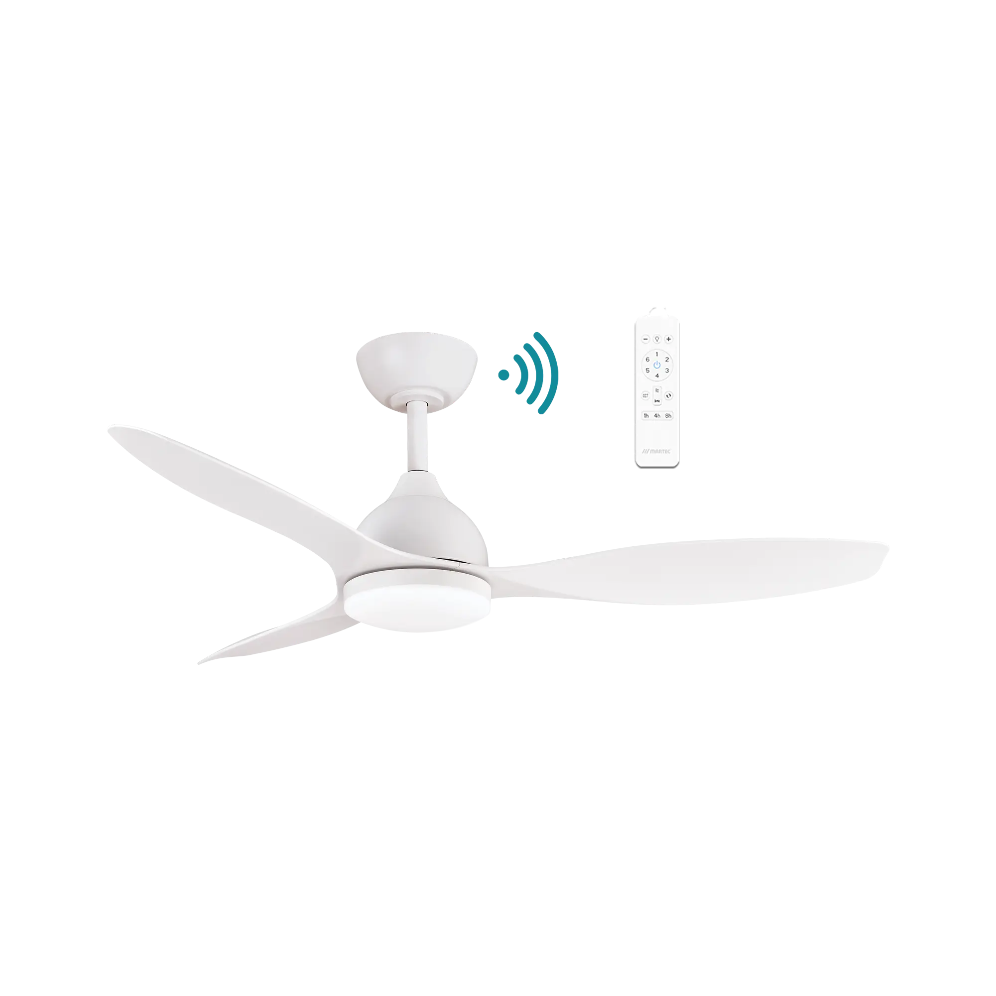 [MEDC1233W] ELITE DC WHITE 48″ SMART CEILING FAN + LED LIGHT