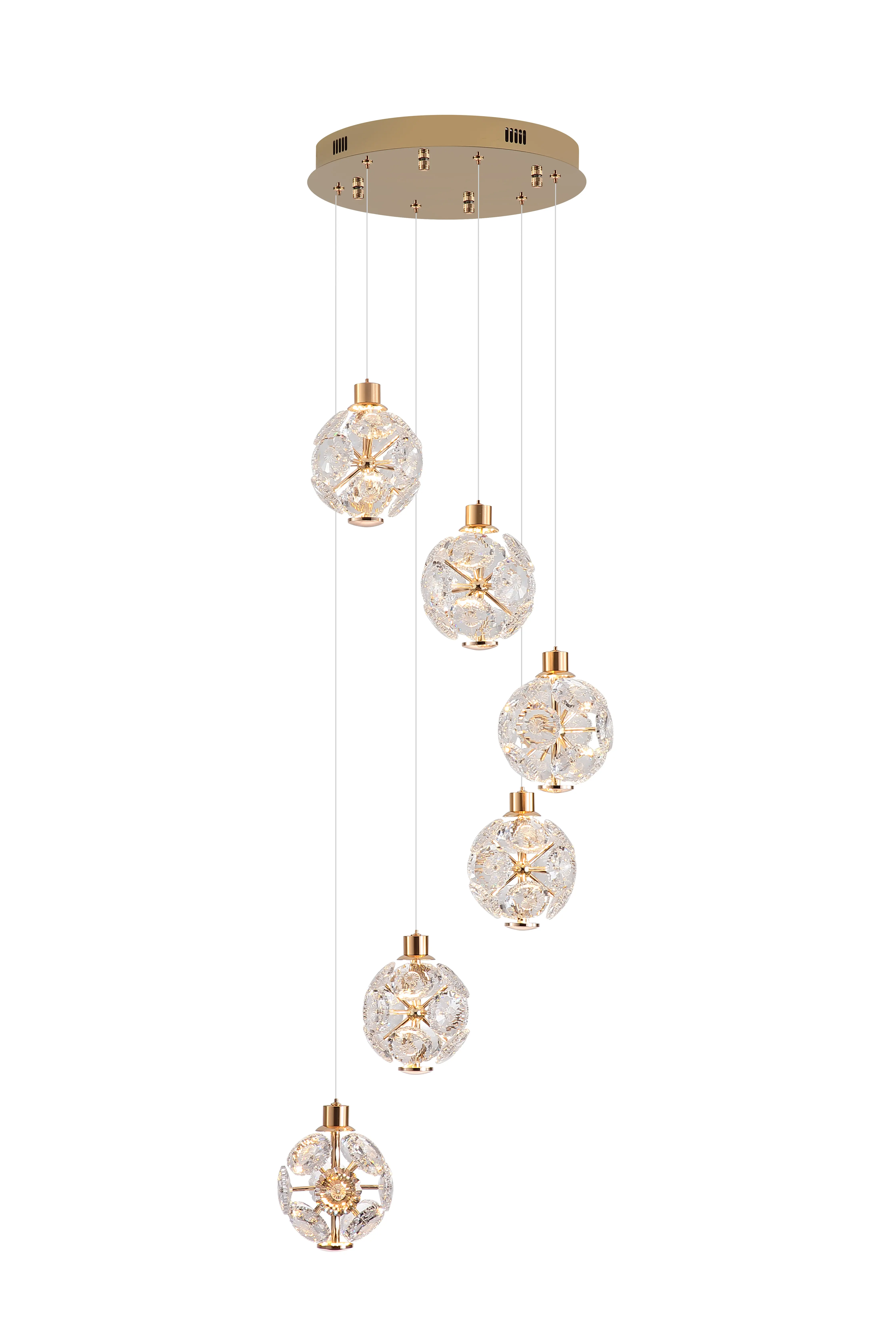 [D9088-6GD] ADRIANA 6 PENDANT (Gold)