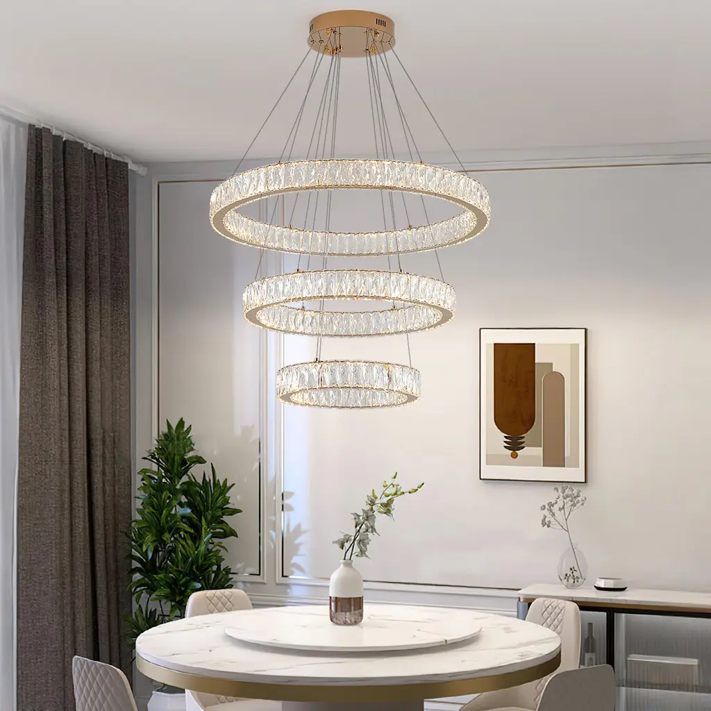 [P08GD] FLORENCE 3 TIER PENDANT (Gold)