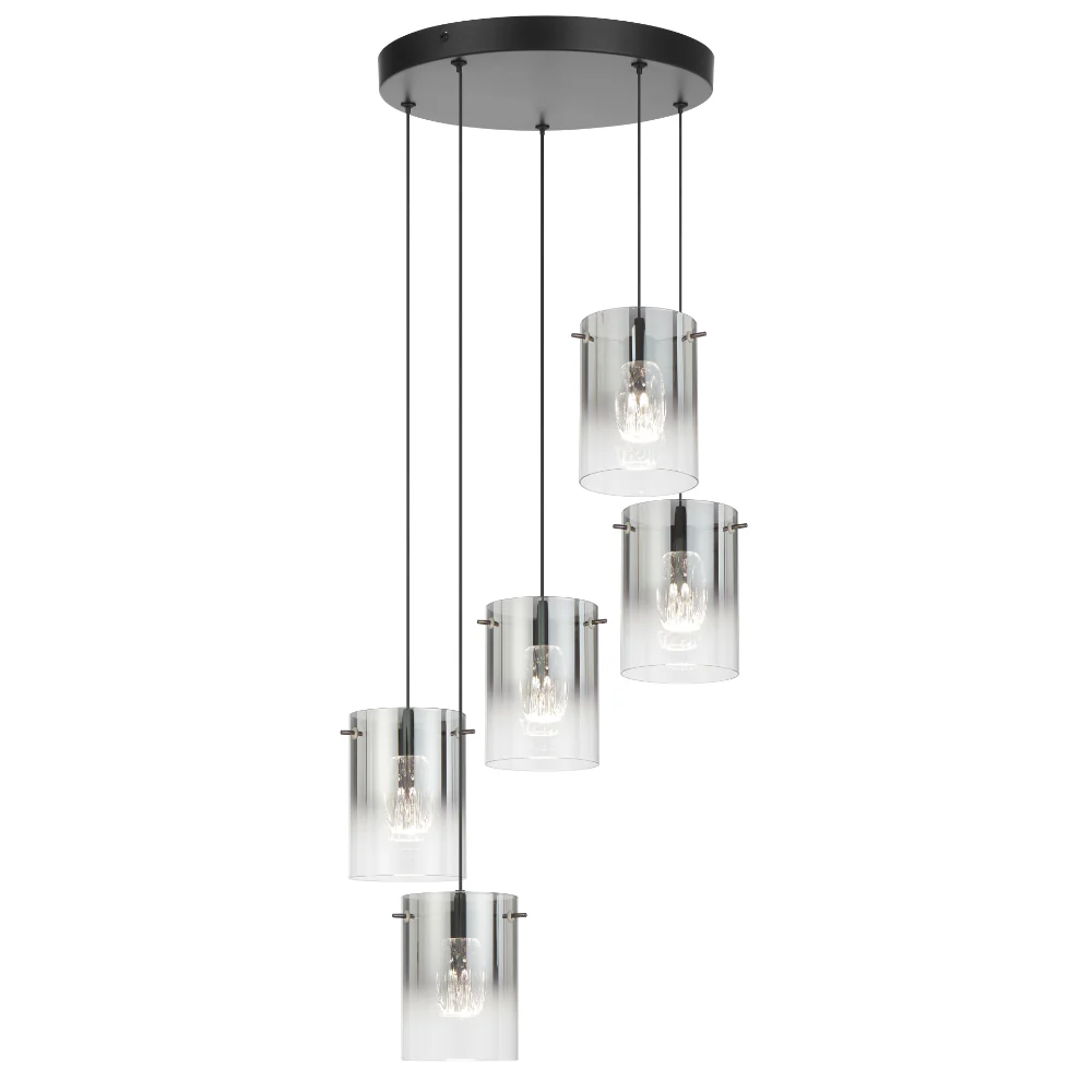 [CREVIL PE5-BKSM] CREVIL 5 LIGHT PENDANT (Black)