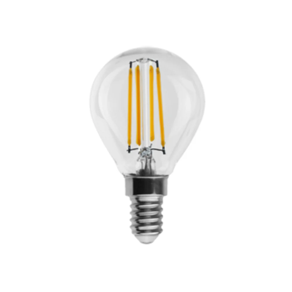 E14 4W LED FANCY ROUND GLOBE CLEAR DIM