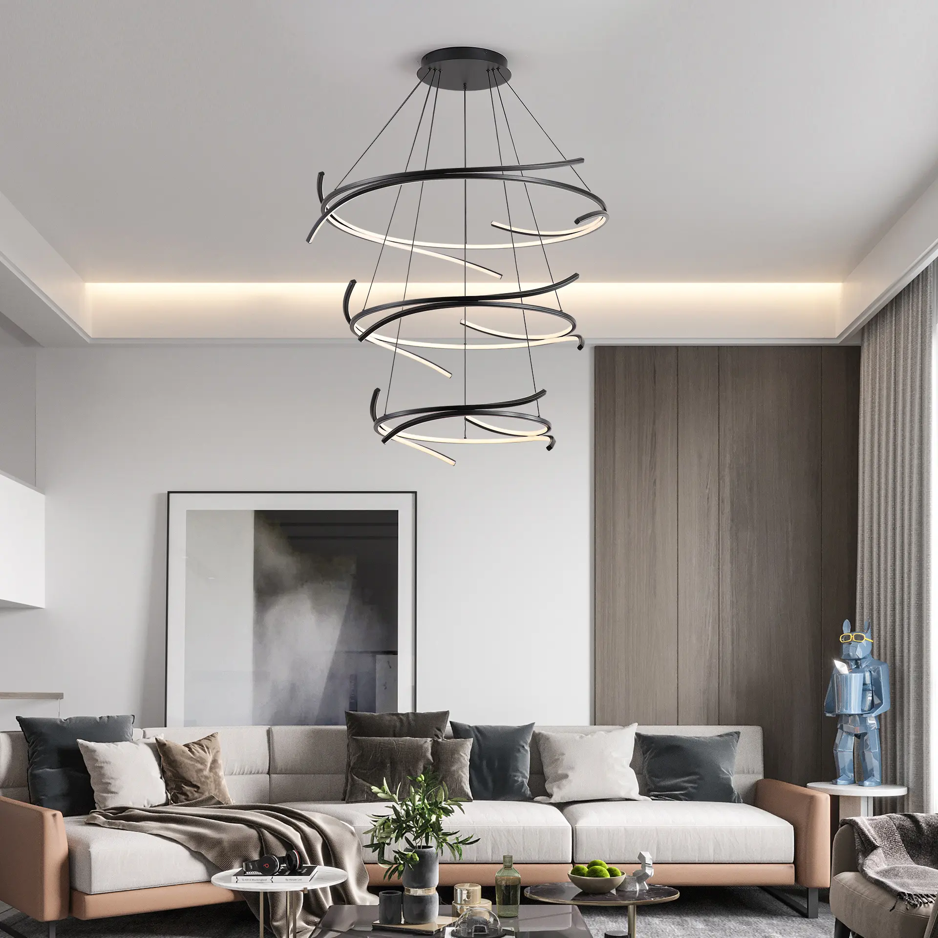 [V26BK] SKYLA 3 TIER PENDANT