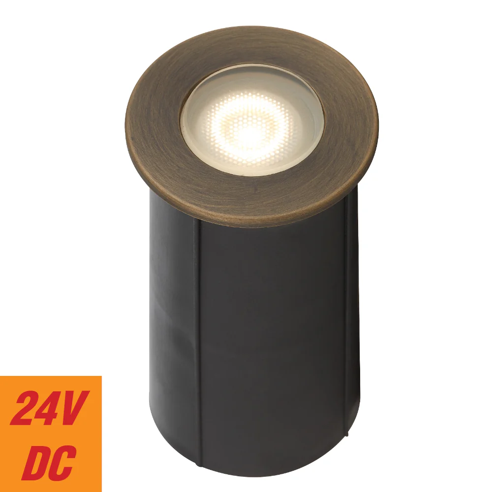 [HALON G1-AB324] HALON BRASS INGROUND LIGHT (Antique Brass)